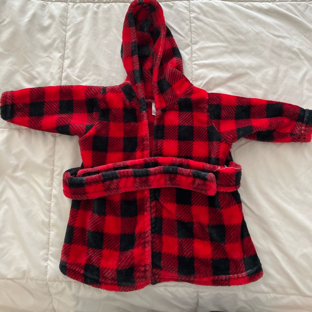 Hudson Baby Red and Black Plaid Kids Pajama Nightgown